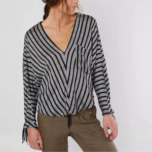 Free People Morning Striped Dolman Sleeve Top